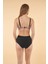 Yüksek Bel Kruvaze Desenli Bikini Takımı - Siyah 2