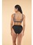 Kaz Ayağı Desenli Toparlayıcı Luplu Bikini Takımı - Kahverengi 2