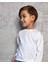 Beyaz Uzun Kollu Pamuklu Erkek Çocuk Basic Tshirt 1