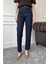 Kesik Paça Boyfit Jean- Lacivert 1