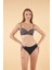 Kaplan Desenli Emprime Bikini Takımı - Kahverengi 4