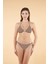 Aksesuarlı Üçgen Bikini Takımı - Bej 1