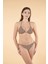 Aksesuarlı Üçgen Bikini Takımı - Bej 3