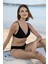 Geniş Bantlı Toparlayıcı Üçgen Bikini Takımı - Siyah 2