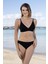 Geniş Bantlı Toparlayıcı Üçgen Bikini Takımı - Siyah 3