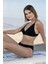 Geniş Bantlı Toparlayıcı Üçgen Bikini Takımı - Siyah 4