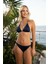 Aksesuarlı Üçgen Bikini Takımı - Lacivert 4