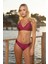 Geniş Bantlı Toparlayıcı Üçgen Bikini Takımı - Fuşya 1