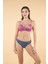 Desenli Emprime Kaplı Bikini Takımı - Petrol 5