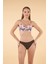 Desenli Emprime Kaplı Bikini Takımı - Kahverengi 1