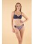 Desenli Emprime Bikini Takımı - Lacivert 5