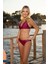 Geniş Bantlı Toparlayıcı Üçgen Bikini Takımı - Fuşya 4