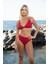 Kemerli Kruvaze Bikini Takımı - Kırmızı 3