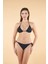 Dokulu Üçgen Ipli Bikini Takımı - Lacivert 1
