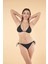 Dokulu Üçgen Ipli Bikini Takımı - Lacivert 5