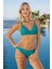 Geniş Bantlı Toparlayıcı Üçgen Bikini Takımı - Turkuaz 3