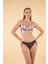 Desenli Emprime Kaplı Bikini Takımı - Kahverengi 5