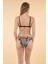Geniş Bantlı Toparlayıcı Üçgen Bikini Takımı - Siyah Çiçek 2
