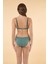 Puantiyeli Büzgülü Balenli Bikini Takımı - Yeşil 2