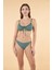 Puantiyeli Büzgülü Balenli Bikini Takımı - Yeşil 4