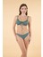 Puantiyeli Büzgülü Balenli Bikini Takımı - Yeşil 5