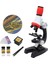 Moleküler Biyolojik Çoçuk Eğitici Mikroskop Kiti LED Işıklı Zoom 100X 400X 1000X 1200X 2