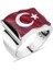 Dalgalı Bayrak Desenli Erkek Yüzük 1