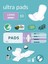 Ultra Uzun Kanatlı Hijyenik Ped - Organik Pamuk, Doğa Dostu, Klor ve Parfüm İçermeyen, 10'lu Paket, Kadınlar İçin 2
