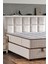 Star Başlık 90 cm Tek Kişilik Krem Keten Kumaşlı Modern Lüks Yatak Başlığı / Baza Başlığı 3