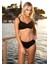 Balenli Luplu Battal Beden Bikini Takımı - Siyah 5