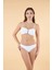 Tokalı Straplez Bikini Takımı - Beyaz 1