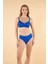 Balenli Luplu Battal Beden Bikini Takımı - Mavi 1