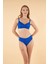 Balenli Luplu Battal Beden Bikini Takımı - Mavi 4