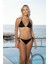 Kroşetalı Üçgen Bikini Takımı - Siyah 4