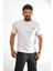 Beyaz Mini Logolu Erkek Tshirt 2