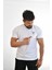 Beyaz Mini Logolu Erkek Tshirt 4