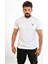 Beyaz Mini Logolu Erkek Tshirt 5