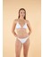 Kroşetalı Üçgen Bikini Takımı - Beyaz 3