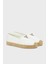 Jolandy Logolu Hasır Tabanlı Espadril FLJLNDLEA14 Bayan Espadril Fljlnd LEA14 Whıte 2