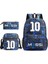 Lionel Messi 10 Sırt Çantası 3'lü Set Unisex, Kalem Çantası 2023 (Yurt Dışından) 1
