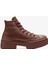 Chuck Taylor All Star Lugged Heel Kadın Kahverengi Deri Platform Sneaker 1