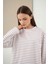 Ince Çizgili Sweat Soft Menekşe 4