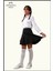 Siyah Yüksek Bel Şortlu Etek Skirt With Shorts 1101 2