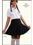 Siyah Yüksek Bel Şortlu Etek Skirt With Shorts 1101 3