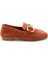 Kiremit Süet Deri Kadın Loafer Ayakkabı K01763771002 1