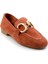 Kiremit Süet Deri Kadın Loafer Ayakkabı K01763771002 2