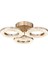 Oylum 3'lü Gold 24 Watt Kristalli Koridor Salon LED Plafonyer Avize 3