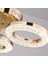 Oylum 3'lü Gold 24 Watt Kristalli Koridor Salon LED Plafonyer Avize 4
