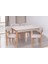 Norte Traverten Boyalı Mdf Mutfak Masa Takımı 80 x 130 1