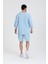 Erkek %100 Pamuklu V Yaka Kısa Kollu Gömlek - Konforlu ve Modern Stil 4
